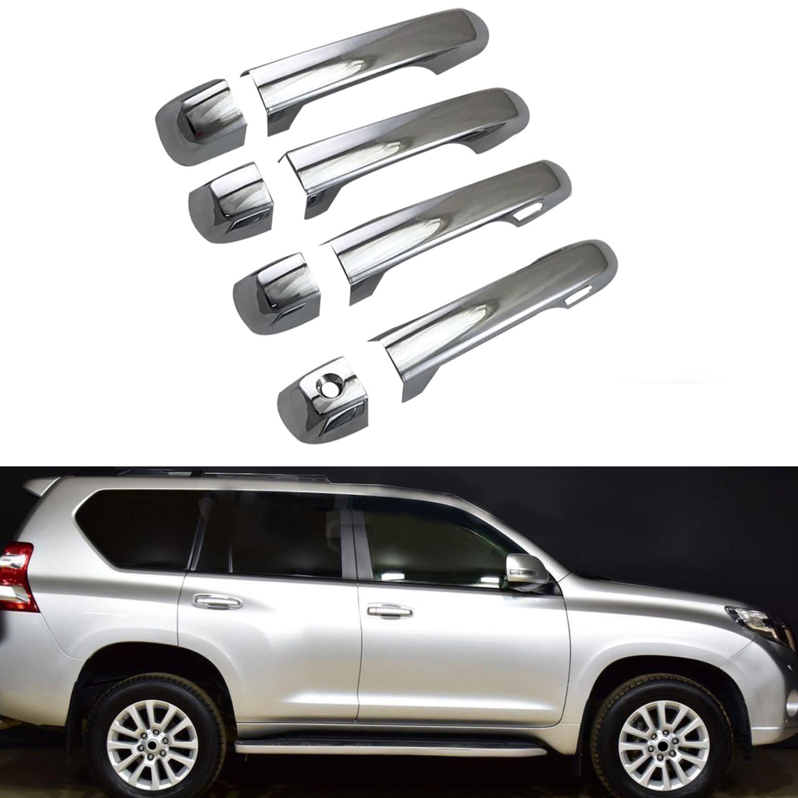 Door Handle Cover+Bowl Trim Suitable for Toyota Land Cruiser Prado  10-19