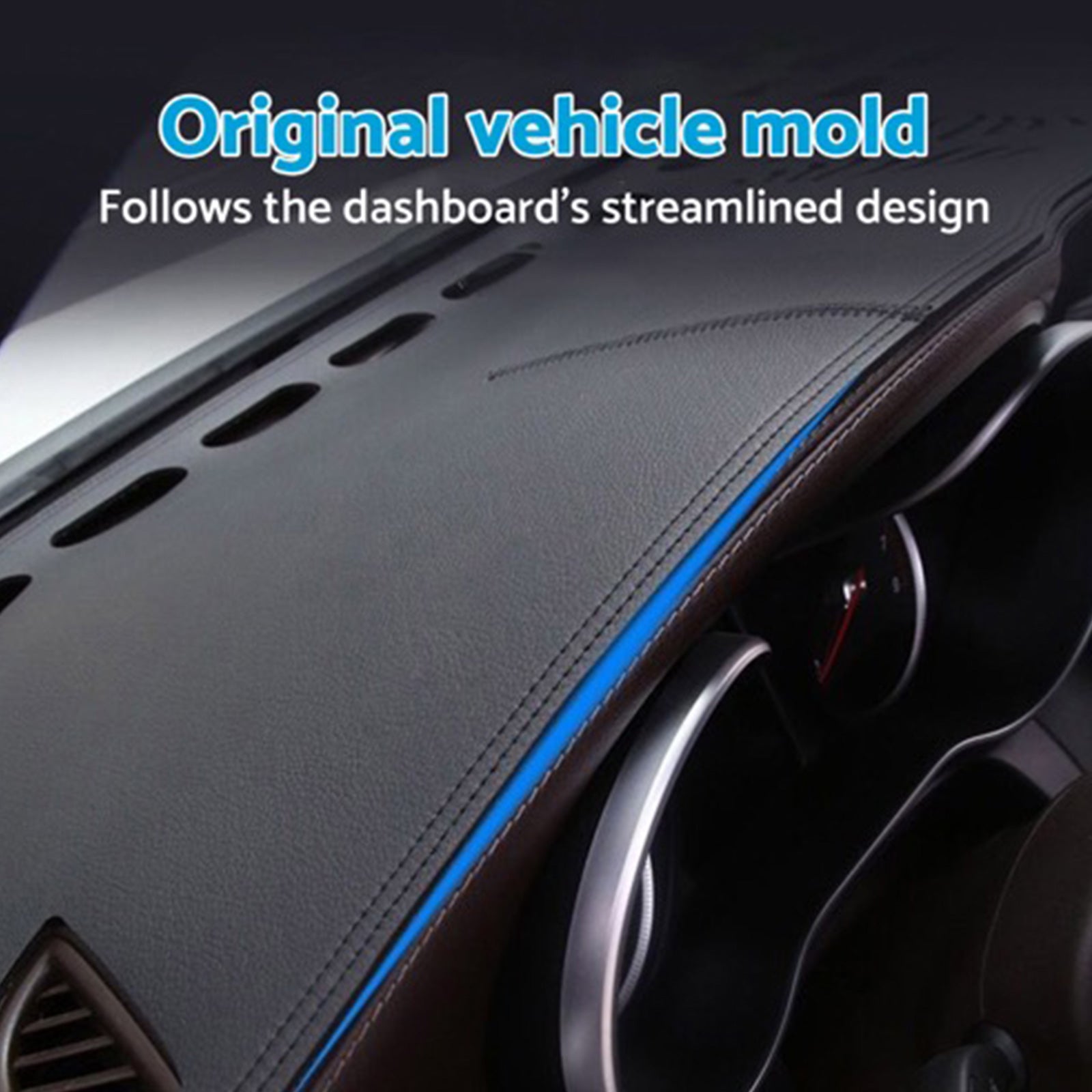 Non-Slip Dash Mat Microfiber Leather Suitable For Ford Ranger 2022-2025